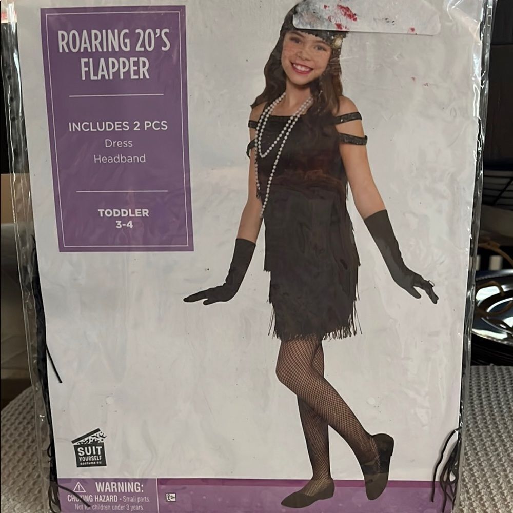 Roaring 20's Flapper Costume for Kids - Black